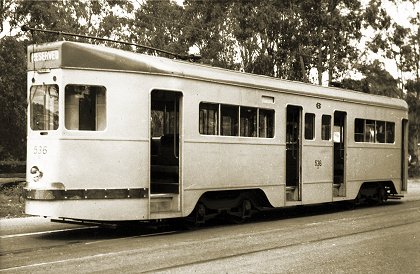 Builder's photograph of Brisbane FM class no 536 just after completion. Photograph from the Melbourne Tram Museum collection.