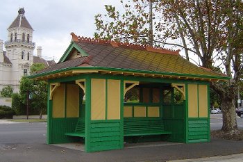 Former PMTT tram shelter at the corner of Dandenong and Hawthorn Roads. Photograph Heritage Victoria
