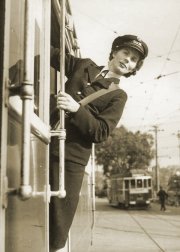 Shunting the Power Street shuttle, circa 1943. Photograph courtesy State Library of Victoria