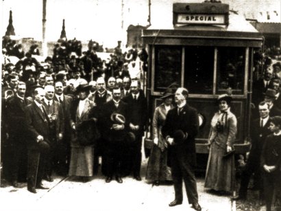 Hawthorn Tramway Trust opening day, 6 April 1916. Photograph Public Record Office Victoria