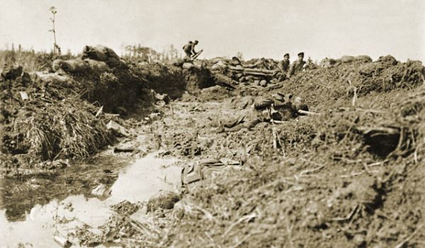 Portion of the German line, Battle of Fromelles, 20 July 1916. Photograph courtesy Australian War Memorial