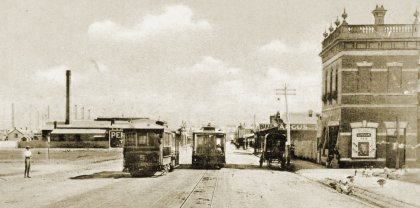 Thornbury - Clifton Hill & Preston cable trams, pre World War I. Photograph City of Darebin