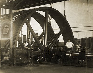 Fitzroy engine house gearing wheel. Photograph courtesy University of Melbourne.
