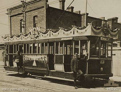 PMTT war bonds tram. Photograph courtesy Australian War Museum