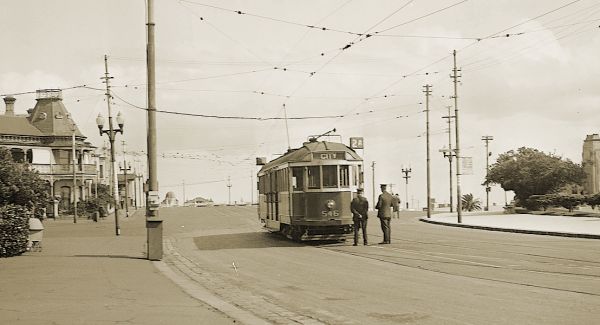 Original terminus in Beaconsfield Parade, 1930s. Photograph PROV.