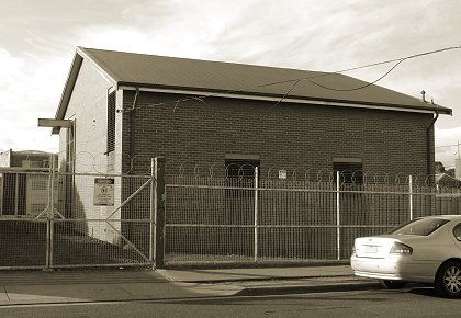 Essendon substation, July 2012. Notable as the first Melbourne tramway 
            substation built without any ornamentation. Photograph courtesy Russell Jones.