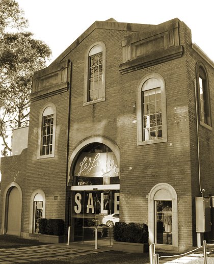 The ex-South Yarra substation in Daly Street, converted to an upmarket 
            clothing boutique. Photograph courtesy Noelle Jones.