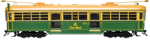 888 CITY CIRCLE NO OO GAUGE FULLY ELECTRIC MELBOURNE W6 CLASS TRAM 