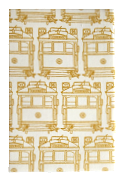 Hanky Fever trams handkerchief (mustard)